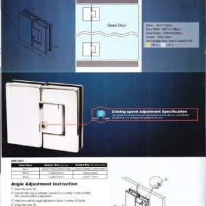 Hydraulic Shower Hinge SHH 9803 “DEKSON”